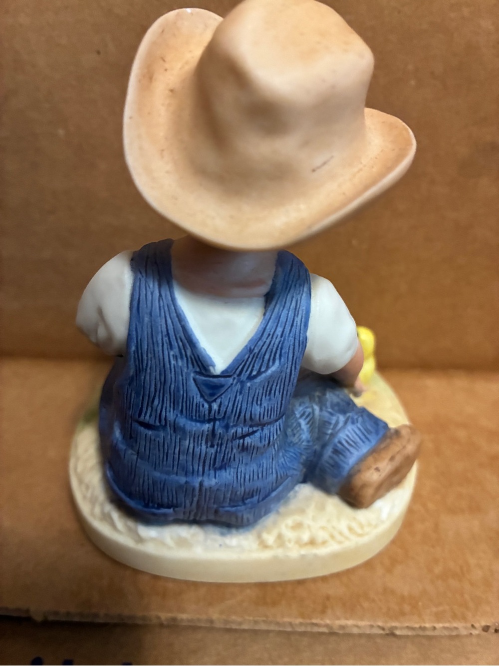 Denim Days Porcelain Boy Danny Figurine with Yellow Chicks Vintage 1985 - Picture 3 of 8